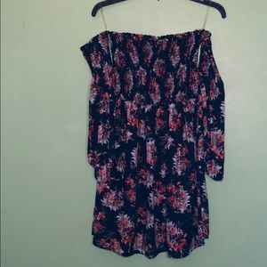Altar’d State Navy Floral Bell Sleeve Dress